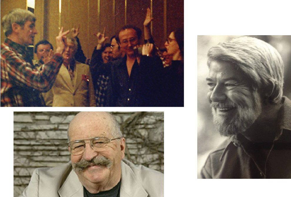 Tucker, Andy and Gene Montage of Chambanacon 52 Ghost Guests of Honor, Wilson 'Smooth Bob' Tucker, Andy Offutt, and Gene Wolfe